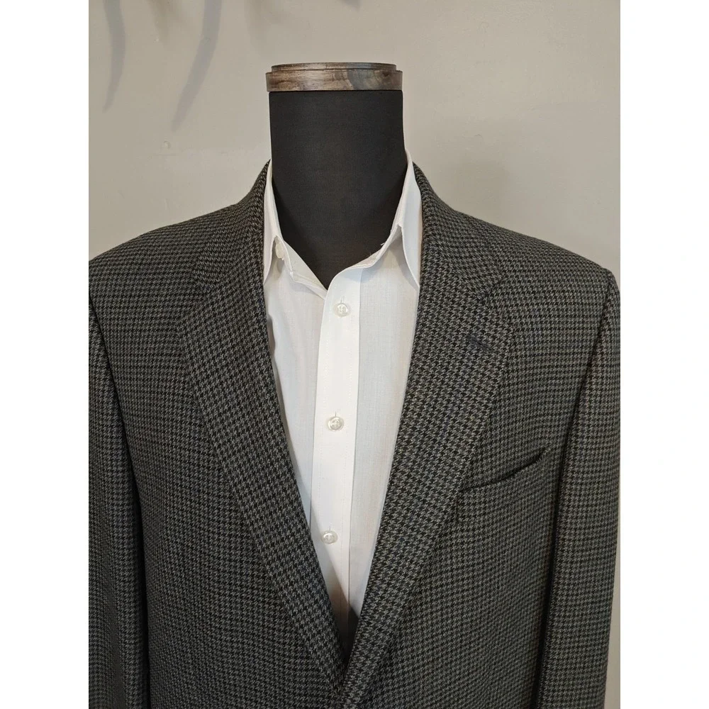 Chaps Vintage Mens Wool Sports Coat 44R Taupe Houndstooth 2 Button Blazer Canada